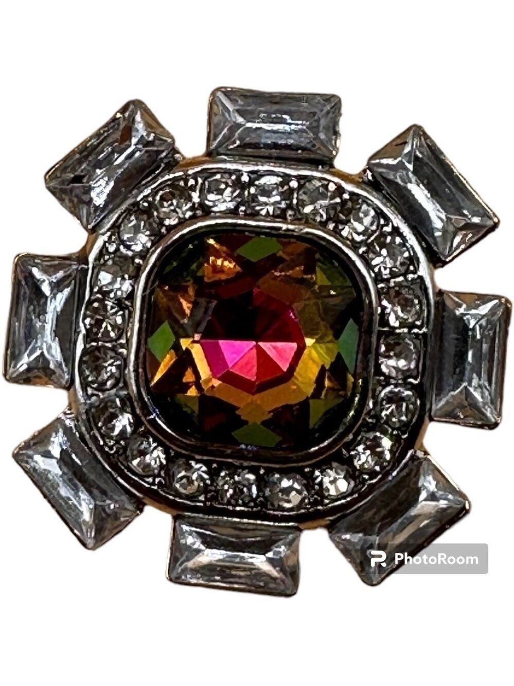 Ginger Snap #214 - “Geometric Snap with Multicolored Stone” for Snap Jewelry!